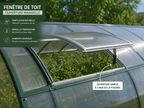 Fenêtre de toit manuelle pour serre de jardin avec ouverture par poignée