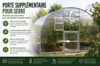Porte supplémentaire installée sur une serre de jardin en polycarbonate