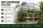 Porte supplémentaire installée sur une serre de jardin en polycarbonate